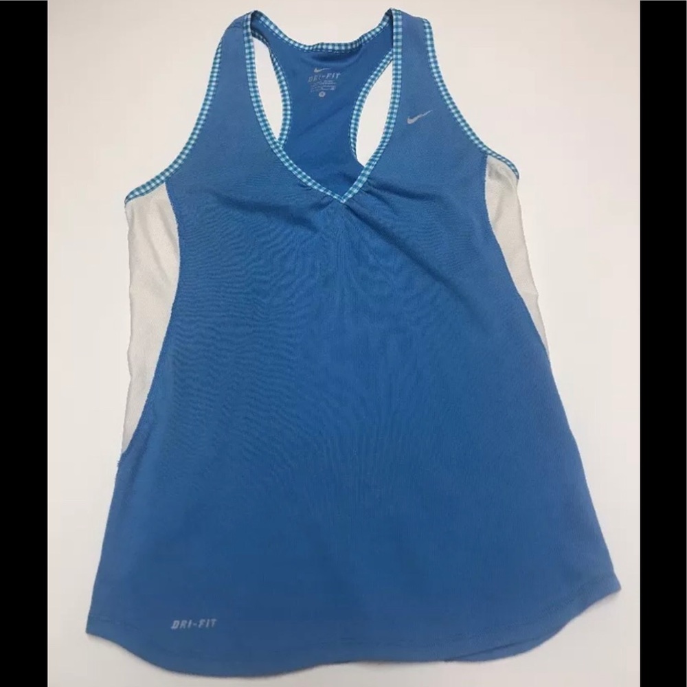 Nike Womens Dri-Fit Blue/White Small Tank Top